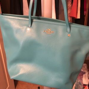 Teal Blue Coach Purse